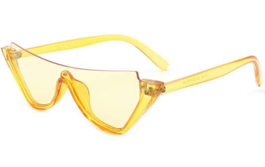 Vintage Vibes Half Frame Sunglasses (Yellow)