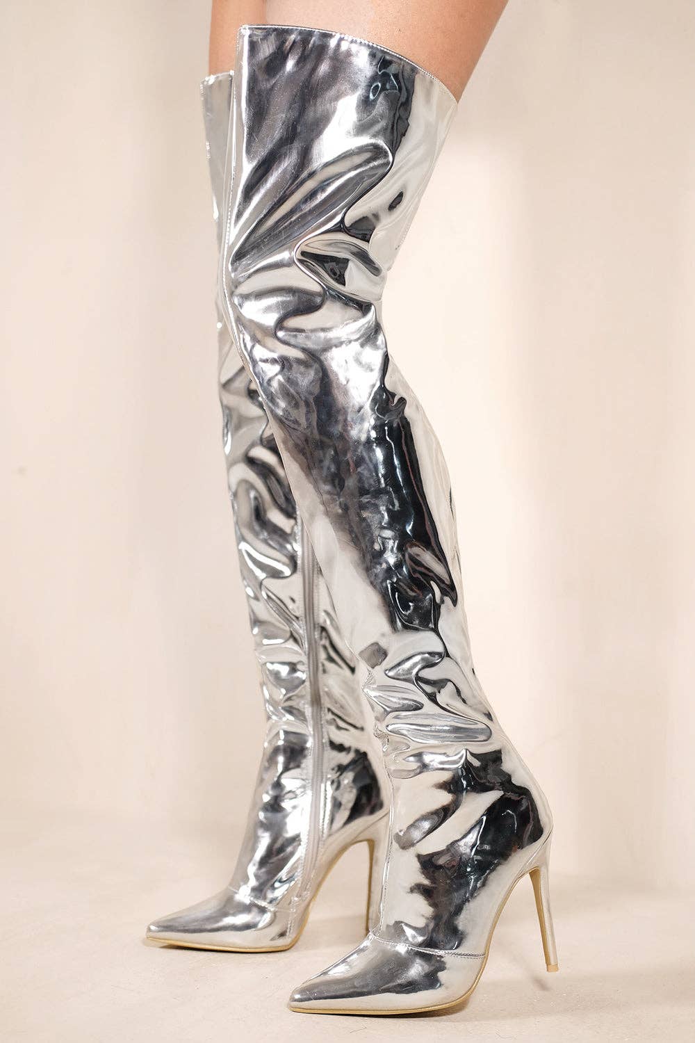 STAR STRUCK STILETTO HEEL KNEE HIGH BOOTS