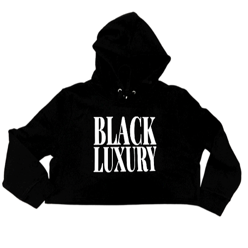 Black Luxury Crop Sweatshirt - House of Akari