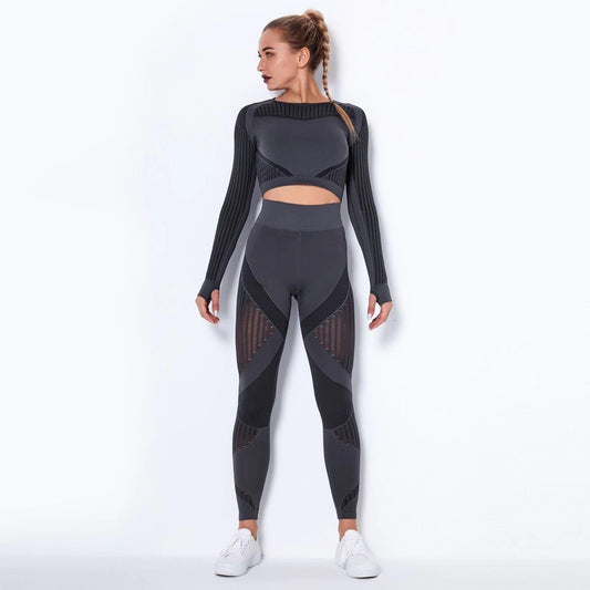 Snatched Activewear Set Charcoal - House of Akari