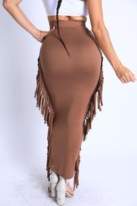 Stallion Fringe Maxi Skirt - House of Akari