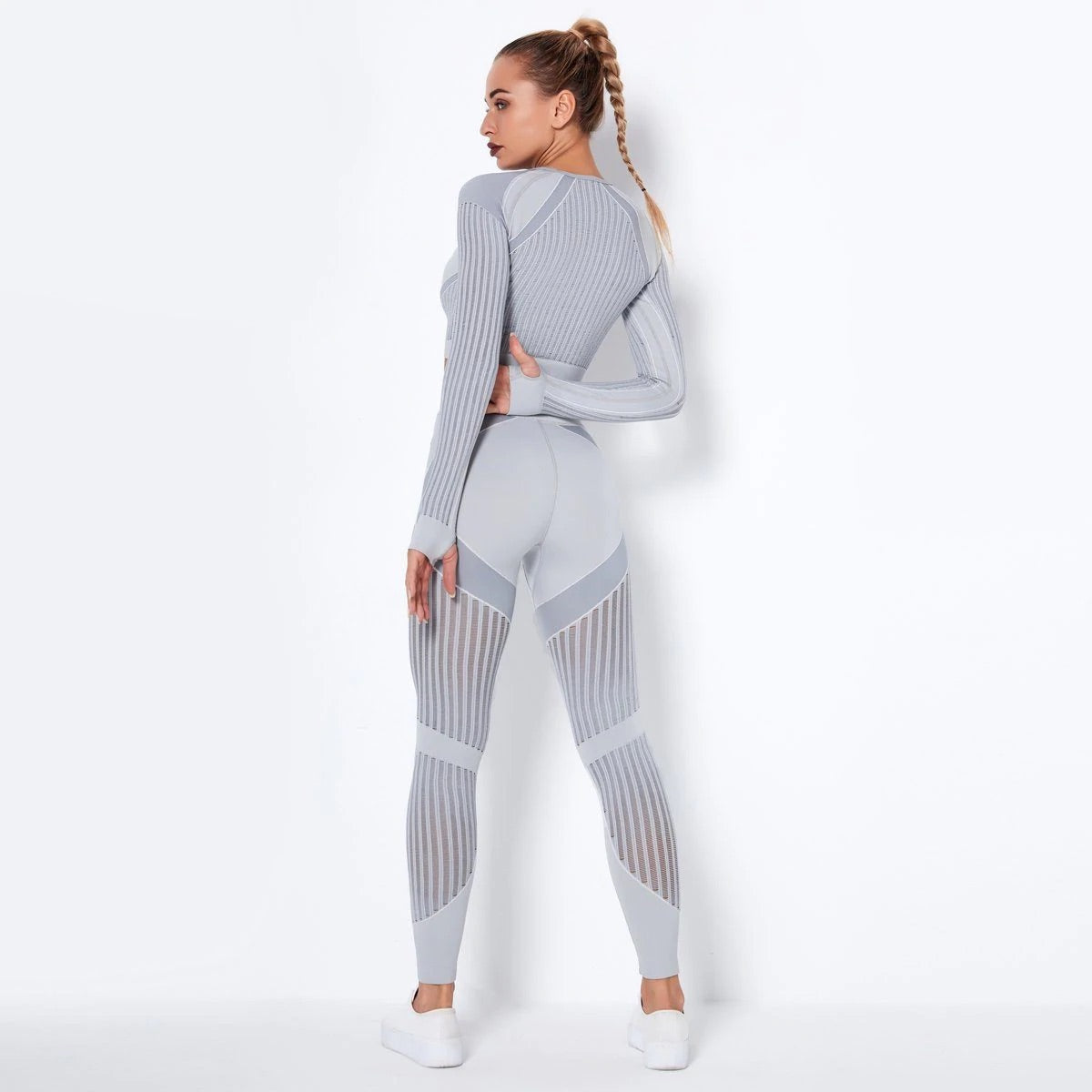 Snatched Activewear Set Gray - House of Akari